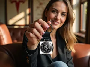 Ferrari Porte-clés Cuir Moderne Robuste Toucher Réglé